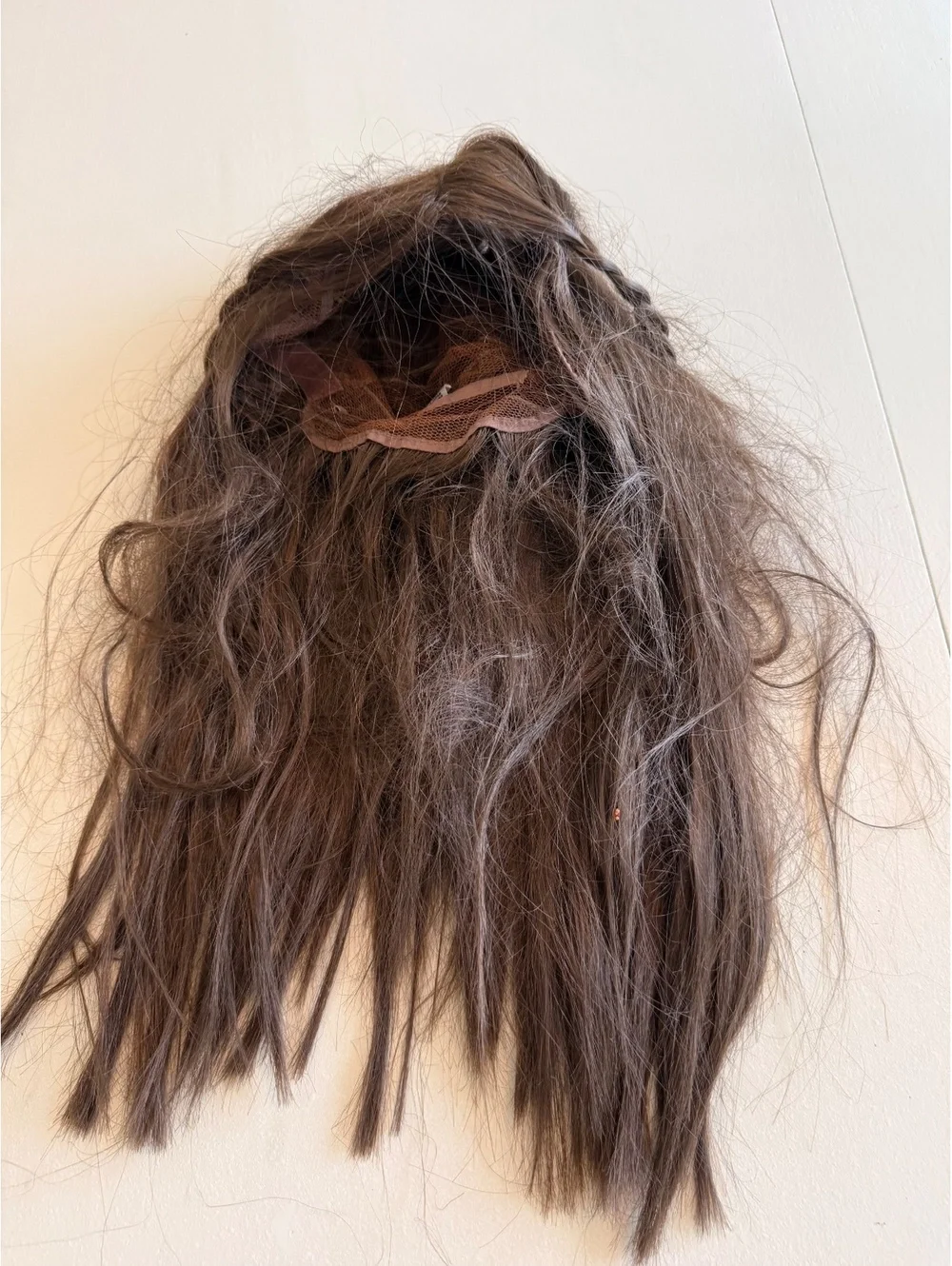 Brown Synthetic wig with Braided Detail #halloween #costume